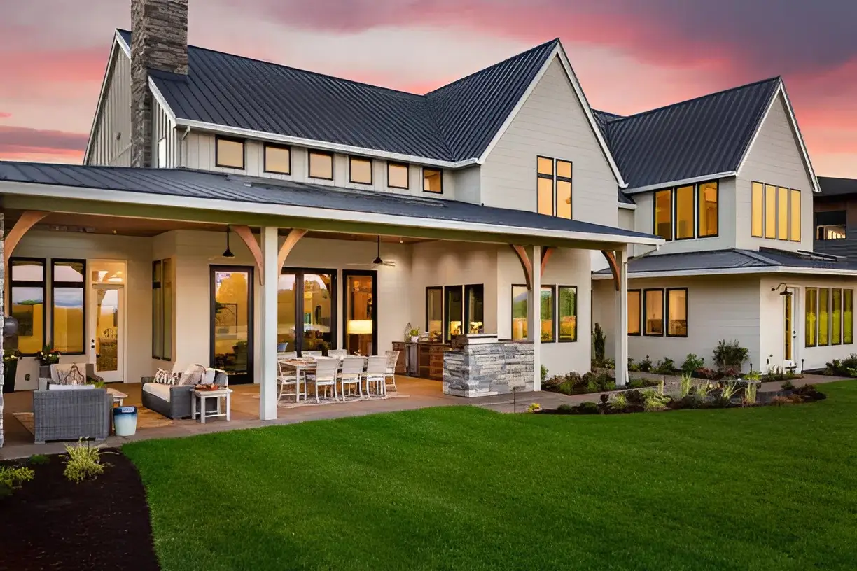Beautiful modern home exterior showcasing expert work by an exterior painter in Exeter, CA